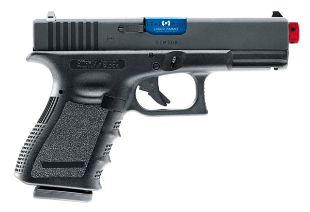 Laser Ammo Umarex Glock 19 Replica Green Gas Recoil Enabled Training Pistol IR Laser Black - Laser Ammo