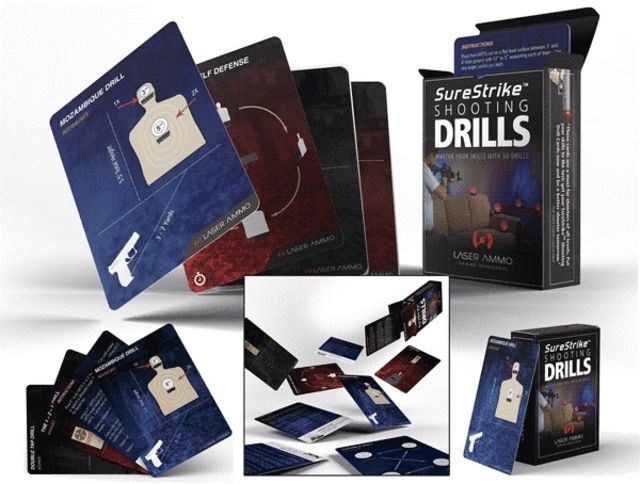 Laser Ammo SureStrike Shooting Drill Cards54 Cards Small - Laser Ammo