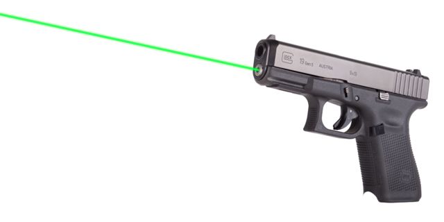 USED LaserMax Guide Rod Laser Sight 5mW Green Laser Glock 19/19x/19 MOS/45 Gen5 LMS-G5-19G EDEMO4 Condition Parts Only/Salvage Defective - Lasermax