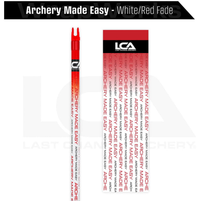 Last Chance WrapWorks Stock Archery Made Easy White/Red Fade Precision Fixed Standard 1503375
