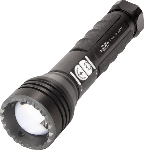 Lb Marketing  Twin Power Long Throw Flashlight Black 220/450 Lumens White - Police Security Flashlights