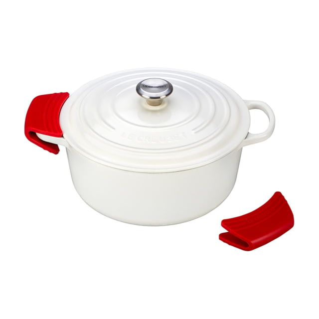 Le Creuset Silicone Pot Grips Set Cerise 5x2 1/2in