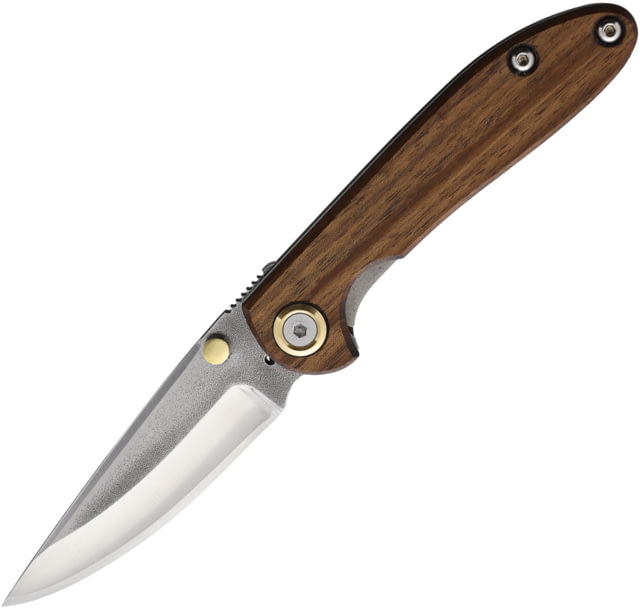 Leader Knives Fuga Folding Knife 4.38in Closed 3.38in 4116 Stainless Blade Walnut Handle