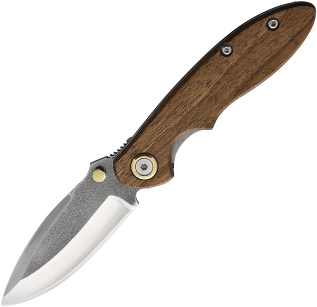 Leader Knives Fuga Folding Knife 4.5in Closed 3.25in 4116 Stainless Blade Walnut Handle