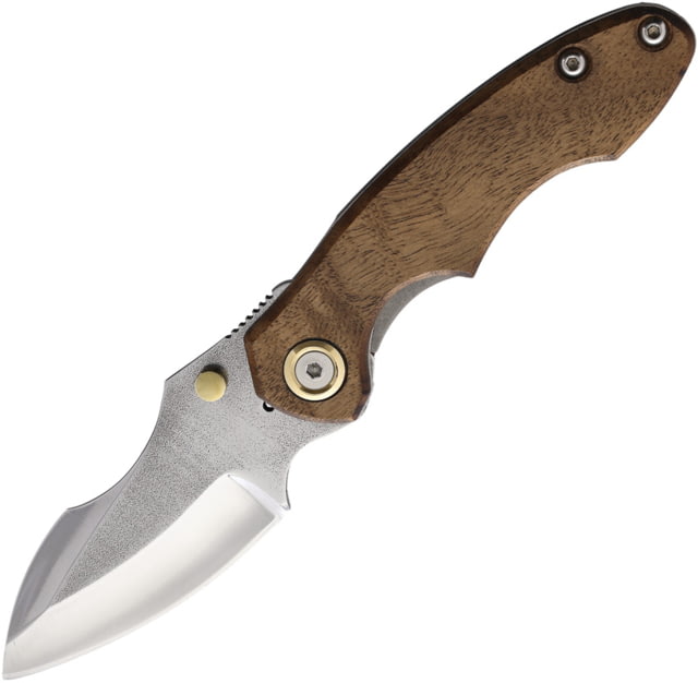 Leader Knives Fuga Folding Knife 4.25in Closed 3in 4116 Stainless Blade Walnut Handle