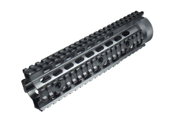 UTG Pro AR-15 Mid Length 9in Free Float Quad Rail Picatinny Black - Leapers UTG