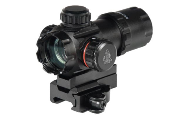 Leapers UTG 3.9in ITA 1x26mm Red/Green CQB Dot Sight w/ Integral QD Mount 4 MOA Dot Reticle Black