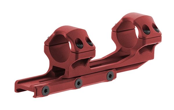 Leapers UTG ACCU-SYNC 1in Medium Profile 50mm Offset Picatinny Rings Red - Leapers Utg