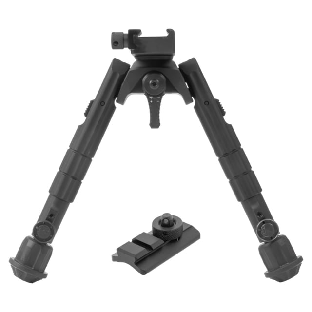 Leapers UTG Recon 360 Bipod Fits 1913 Picatinny Rail 7"-9" Center Height Anodized Finish Black - Leapers Utg