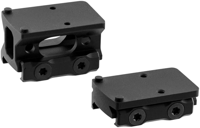 Leapers UTG Optic Mount Kit for RMR Red Dot Mount Fits Picatinny Rail RMR Footprint Anodized Finish Black Includes Absolute Co-Witness and Low Profile - Leapers Utg