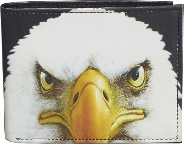 Leather Collections Bifold Wallet Animal Eyes Black w/Eagle Eyes - Leather Collections