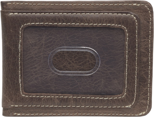 Leather Collections Front Pocket Wallet Brown Distressed - Leather Collections