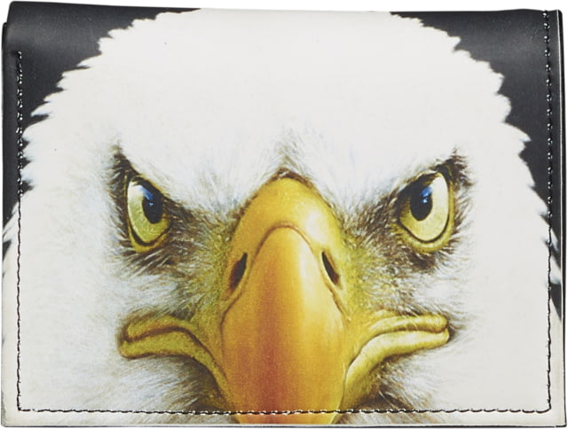 Leather Collections Trifold Wallet Animal Eyes Black w/Eagle Eyes - Leather Collections