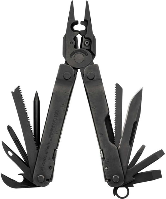 Leatherman Supertool 300 EOD Black Oxide Multitool Sheath Molle Brown Box