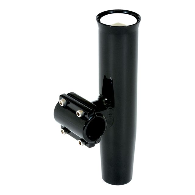 Lee's Tackle Clamp-On Rod Holder - Black Aluminum - Horizontal Mount - Fits 1.315" O.D. Pipe