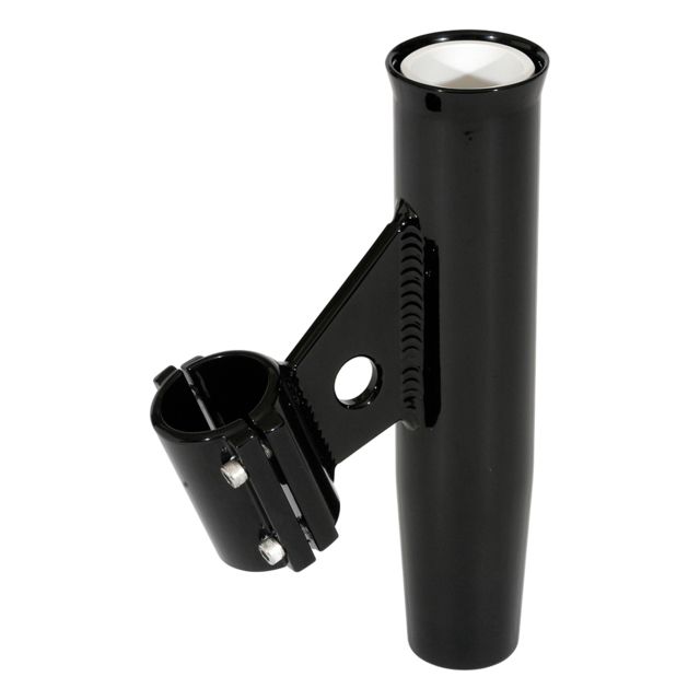 Lee's Tackle Clamp-On Rod Holder - Black Aluminum - Vertical Mount - Fits 1.660 O.D. Pipe