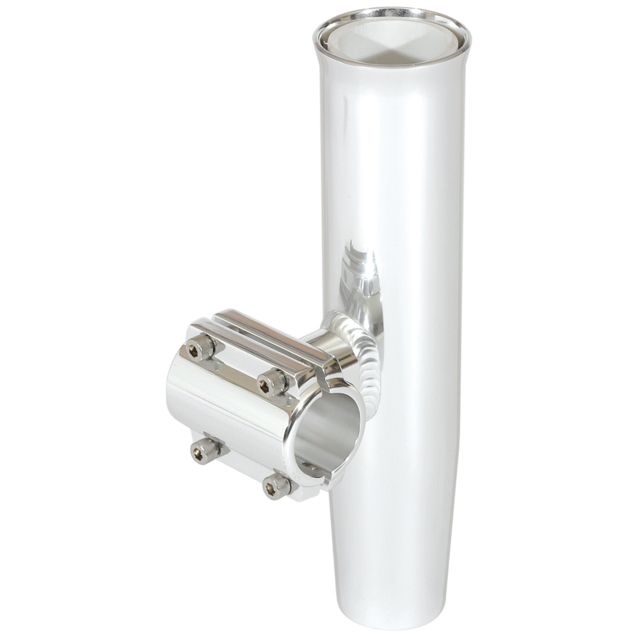 Lee's Tackle Clamp-On Rod Holder - Silver Aluminum - Horizontal Mount - Fits 1.900" O.D. Pipe