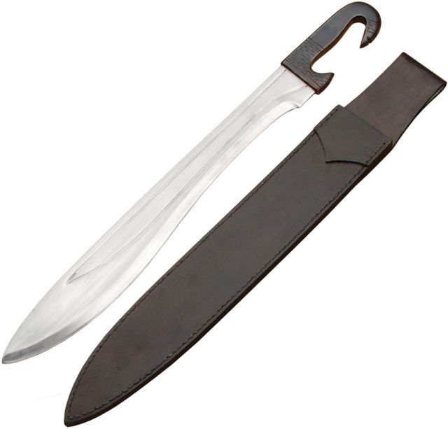 Legacy Arms Falcata Sword Fixed Blade Knife 20.5in Carbon Steel Standard Edge Satin Black Stainless Handle - Legacy Arms