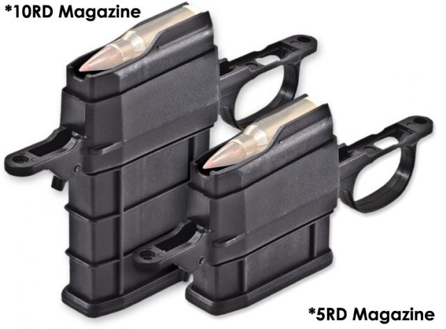 D Howa Remington 700 BDL Short Action Floor Plate & Detachable Magazine Kit .308 Win/7mm-08 Rem/.243 Win 5 Round Black 1 Pack Polymer Ammo