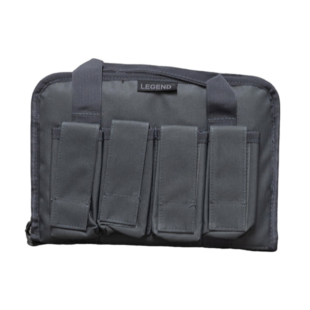 Legend Outdoor Gear Pegasus Tactical Pistol Case Polyester Construction 12.5"x1.5"x8" Stealth Gray - Legend Outdoor Gear