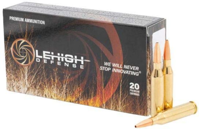 Lehigh Defense .243 Winchester 85 Grain Controlled Chaos Brass Rifle Ammo 20 Rounds igh Defense .243 Winchester 85 Grain Controlled Chaos Brass Rifle 20 Rounds Ammo