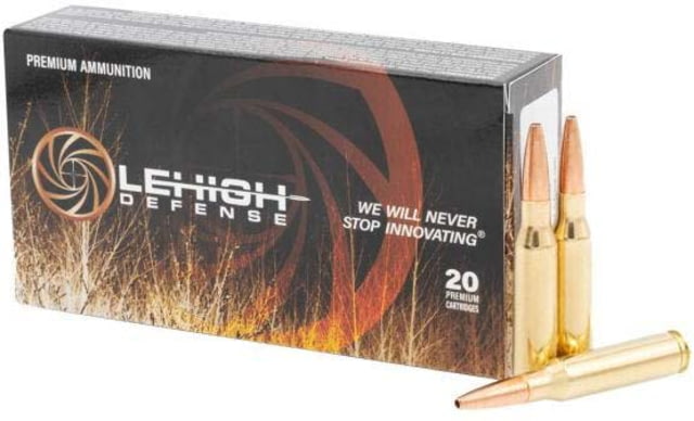 Lehigh Defense 7mm-08 Remington 142 Grain Controlled Chaos Brass Rifle Ammo 20 Rounds igh Defense 7mm-08 Remington 142 Grain Controlled Chaos Brass Rifle 20 Rounds Ammo