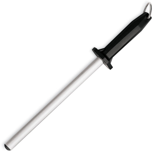 LEM Products Mundial 10in Sharpening Steel Black Handle Microcrystalline Diamond Abrasives - Lem Products