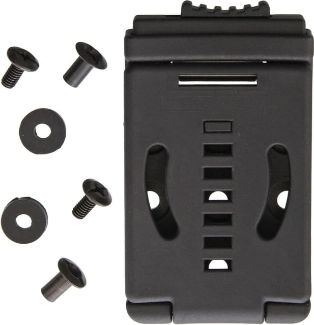Leo Combat Triple-O Knife Belt Clip 3.5in X 2in Grn Black 9 Pre-Drilled Holes On .75in Centers Adjustable To Fit Up To 2in Belt Comes w/Two Sets Of - Leo Combat