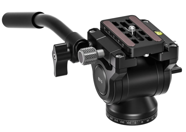 Leofoto Mini Fluid Head for Optics w/ Shorter Handle Arca Black