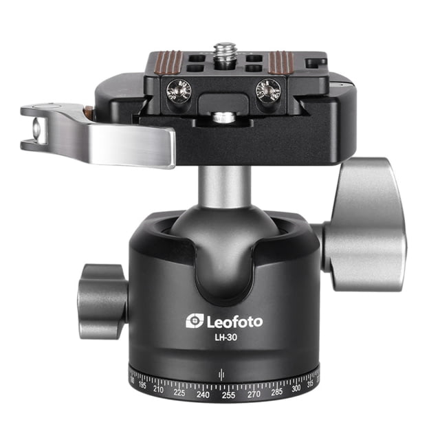 US Leofoto LH-30LR Ball Head w/ LR-50 Lever-Release Clamp, Arca, Black, LH-30LR Tech Data