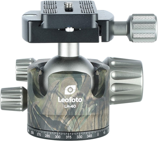 Leofoto LH-40 Series Low Profile Ball Head & QR Plate Arca Camo - Leofoto