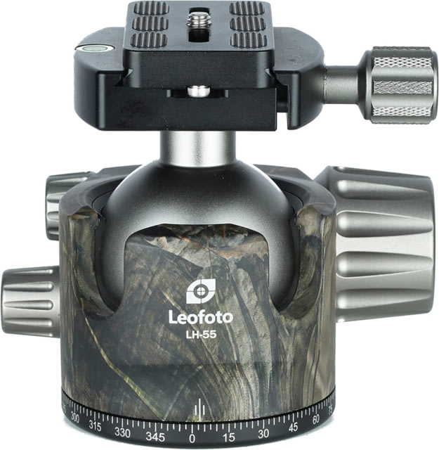 Leofoto LH-55 Series Low Profile Ball Head & QR Plate Arca Camo - Leofoto