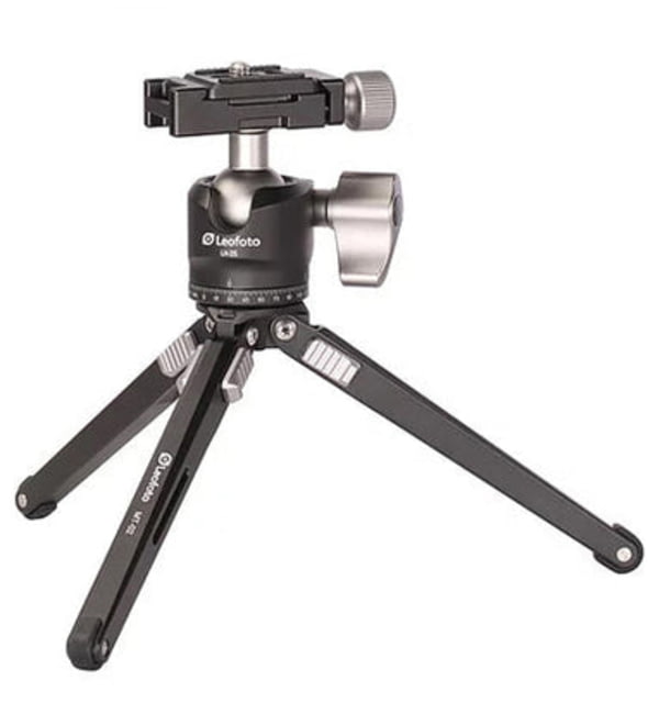 Leofoto MT-02 Aluminum Mini Table Top Tripod w/ Ball Head Kit Black