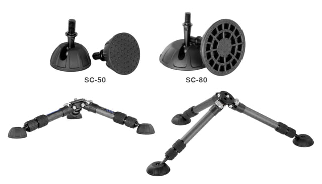 Leofoto Universal Rubber Tripod Feet 3/8'' Grippy- Set of 3 Black
