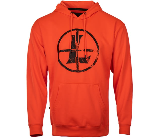 Leupold Distressed Reticle Performance Hoodies - Men's Blaze Orange Large