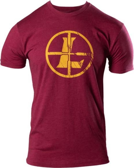 Leupold Distressed Reticle Tee - Men's Cardinal Heather L