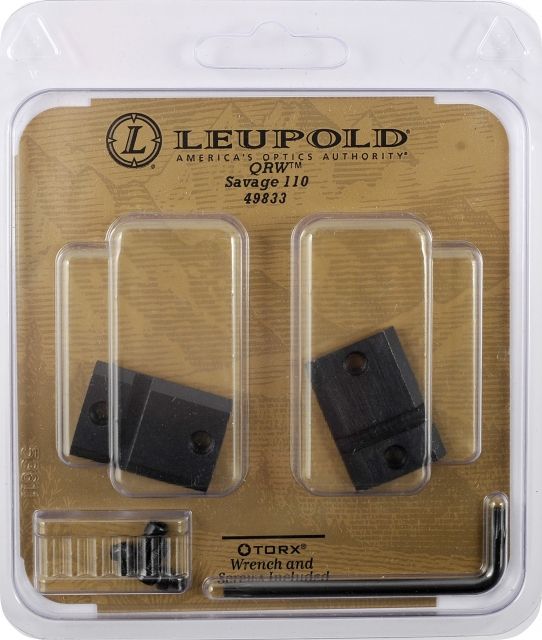 Leupold Quick Release Weaver Style Two Piece Base Savage 110 Gl Gloss Black