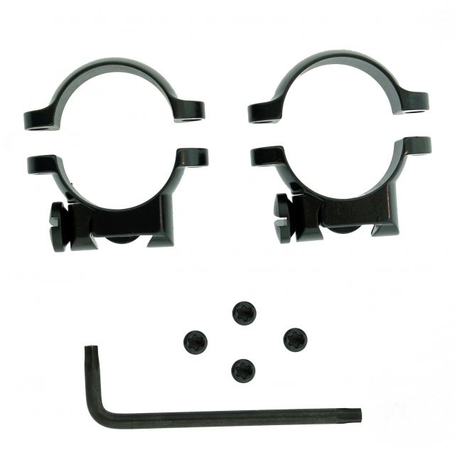 Leupold Rifle Scope Mount Rings 1in Ruger #1 & 77/22 Low Gloss Black 49951