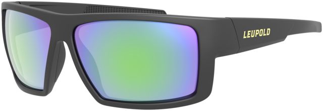 Leupold Switchback Sunglasses Matte Black Frame Square Emerald Mirror Lens Polarized Regular-Wide