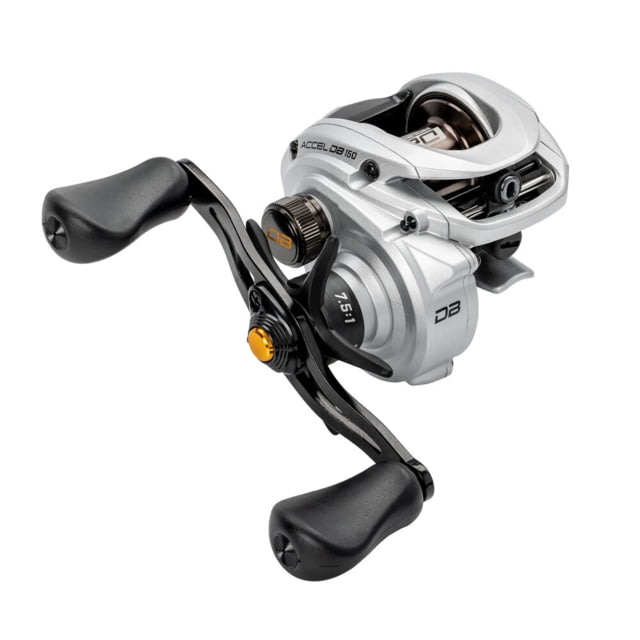 Lew's Accel DB Baitcast Fishing Reel 7.5/1 Right Hand Silver 150