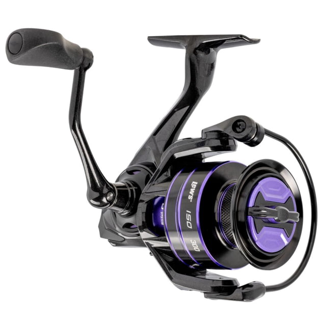 Lew's ISO Spinning Fishing Reel Black/Purple 300