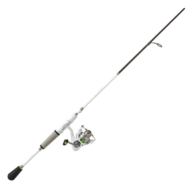 Lew's MACH 1 Spinning Reel and Rod Combo 6ft 6in 2-PC IM7 Graphite Rod Medium Fast SZ 300 Reel 9+1 Bearings 6.2-1 Ratio White/Black/Gray/Green