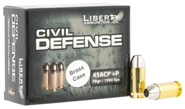 erty .45 ACP P 78 Grain Lead-Free Hollow Point Brass Cased Pistol 20 Rounds Ammo