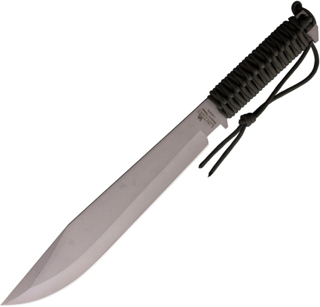 Linton Cutlery Cord Wrapped Machete w/o Sheath 18in Overall 12in Matte Stainless Blade Green Cord Wrapped Handle No Sheath  NO SHEATH - Linton Cutlery
