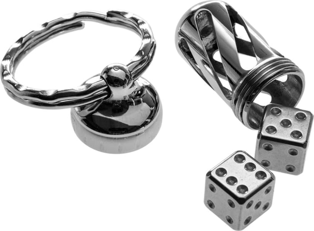 Lionsteel Acorn Dice Set of 2 1.375in Aisi SS Each Measure .375in X .375in Comes In Acorn Sized SS Key Chain Container DD IN