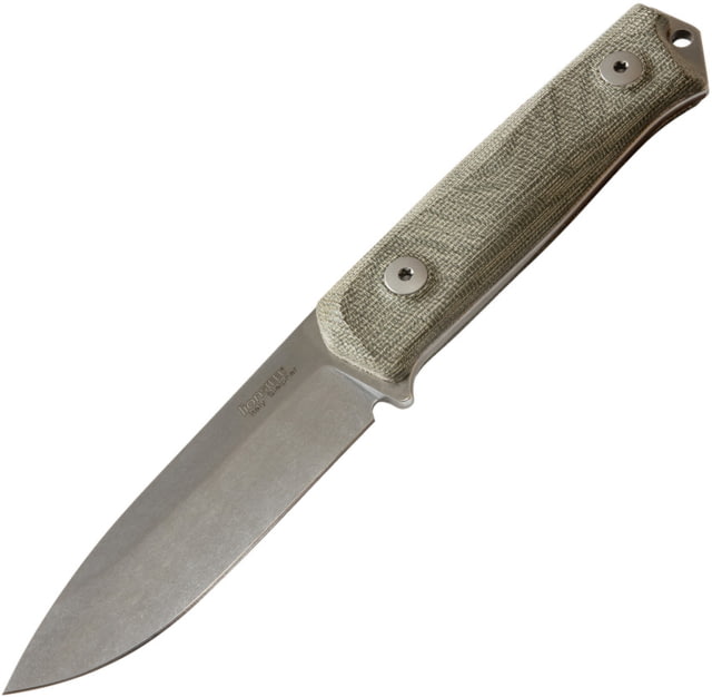 Lionsteel B41 Bushcraft Green Micarta Knife 4.13" stonewash finish Sleipner tool steel blade Green canvas micarta handle B41 CVG