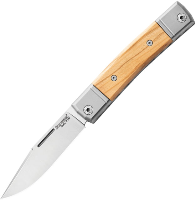 Lionsteel BestMan BM1 Slipjoint Olive Folding Knife 2.75" satin finish Bohler M390 stainless clip blad Olive wood handle BM1 UL