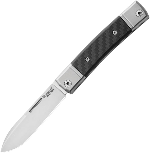 Lionsteel BestMan BM2 Slip Joint Folding Knife 2.88" satin finish Bohler M390 stainless drop poin Carbon fiber handle BM2 CF