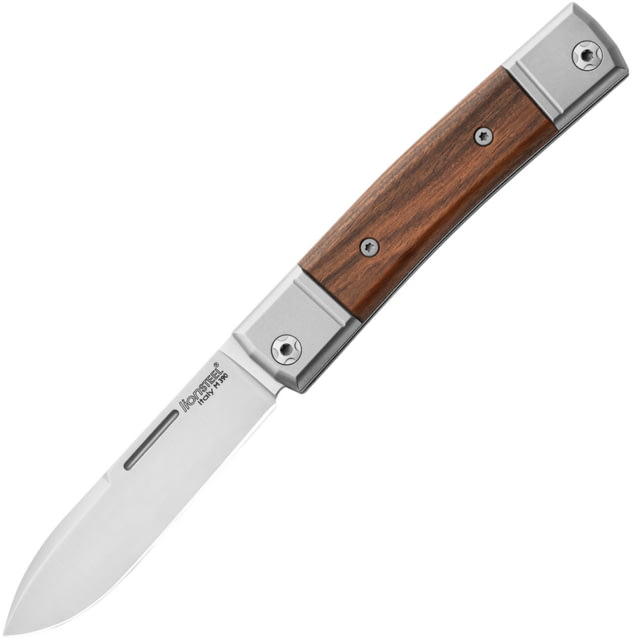Lionsteel BestMan BM2 Slip Joint Santos Folding Knife 2.88" satin finish Bohler M390 stainless drop poin Santos wood handle BM2 ST