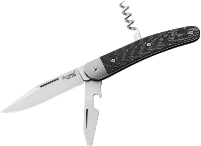 Lionsteel Jack Linerlock Carbon Fiber Knife with screwdriver blade and corkscrew JK3 CF - Lionsteel